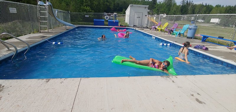The pool from the deck