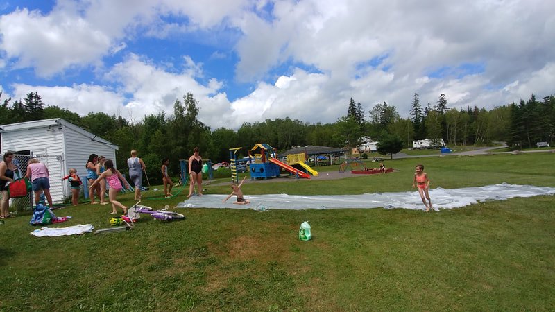 Slip and slide on the field